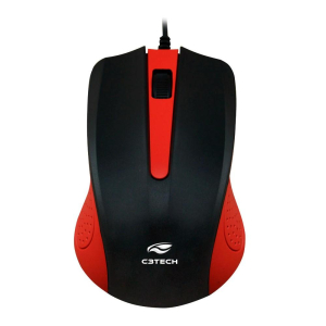 Mouse C3Tech MS-20RD, USB, 1000DPI, Vermelho
