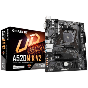 Placa MÃ£e Gigabyte A520M-K V2, Socket AMD AM4, DDR4, HDMI, USB 3.0, Slot M.2 NVMe, Micro ATX - Imagem 3