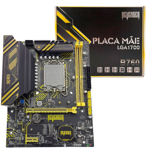 Placa MÃ£e Revenger G-B760, Socket Intel LGA1700, Chipset B760, DDR4, M.2 NVMe, USB 3.2, HDMI, Display Port - Micro ATX - Imagem 2
